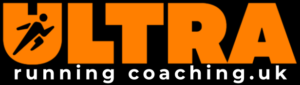 Ultra Running Coaching logo in orange and white