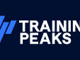 Training Peaks logo with a blue background and white text.